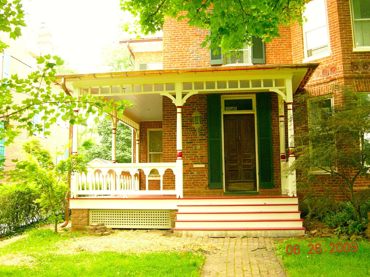 with our newly built porch