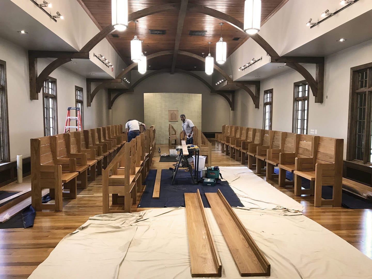 Pews for Holy Cross Abbey
