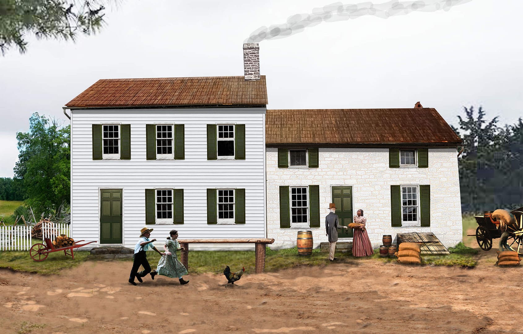 Stone House Illustration by Joe Gainer(8x10)